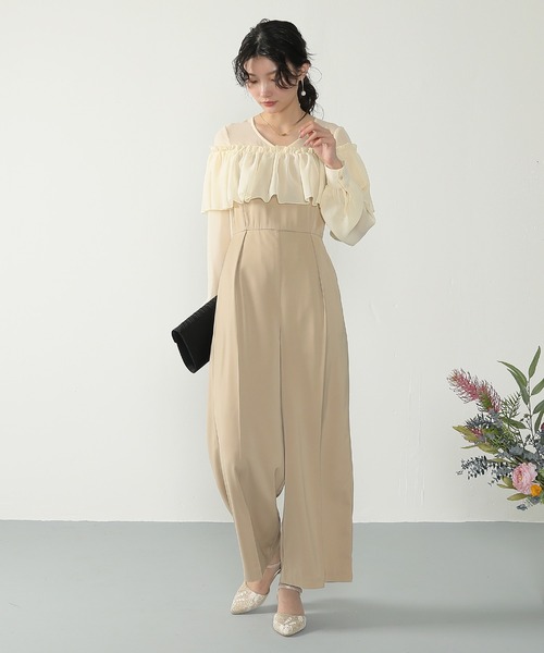 ☆新品☆ドリードール シアーフリルパンツドレス 結婚式 二次会