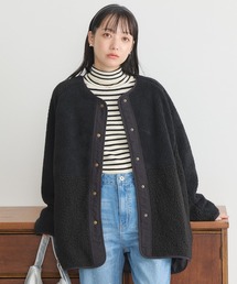 earth music&ecology | 粒違い切替ボアブルゾン(ブルゾン)