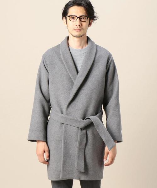 BEAUTY&YOUTH UNITED ARROWS（ビューティーアンドユースユナイテッドアローズ）の「BY メルトン ラップ コート◆（チェスターコート・メンズ・グレー/ロイヤルブルー・MEDIUM/LARGE/SMALL）」の4枚目の写真