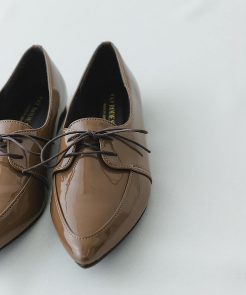 RODE SKO（ロデスコ）の「『MADE IN JAPAN』ポインテッドレースアップシューズ（ドレスシューズ・レディース・ブラック/モカ・36/37/38）」の19枚目の写真