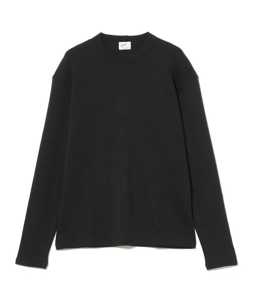 BEAMS F(ビームスエフ)の「Bonfil / クルーネック ロングスリーブ Tシャツ(Tシャツ/カットソー・メンズ・ブラック/ホワイト・MEDIUM)」の1枚目の写真