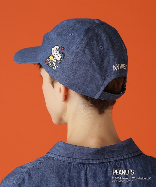 PEANUTS(ピーナッツ)の「《AVIREX×PEANUTS》DENIM CAP/アヴィレックス×ピーナッツ デニムキャップ(キャップ・レディース・インディゴブルー・F)」の2枚目の写真