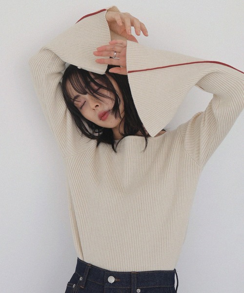 セール】フレアスリーブラインニット（ニット/セーター）｜LIAN