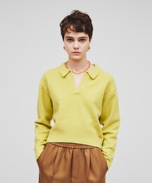 cloenc | ウール混 スキッパーニットプルオーバー(ニット/セーター)