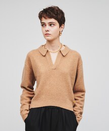 cloenc | ウール混 スキッパーニットプルオーバー(ニット/セーター)