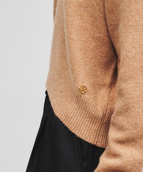 cloenc（クロエンス）の「◆【手洗い可】スキッパーニットプルオーバー（ニット/セーター・レディース・ライトイエロー系/ブラック/キャメル・02）」の8枚目の写真