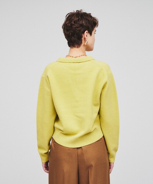 cloenc（クロエンス）の「◆【手洗い可】スキッパーニットプルオーバー（ニット/セーター・レディース・ライトイエロー系/ブラック/キャメル・02）」の12枚目の写真