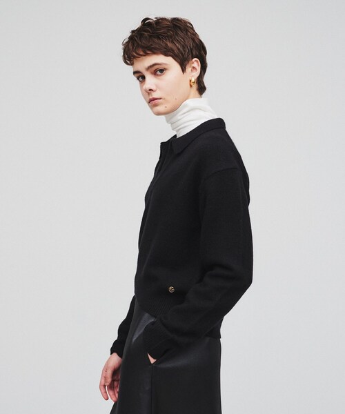 cloenc（クロエンス）の「◆【手洗い可】スキッパーニットプルオーバー（ニット/セーター・レディース・ライトイエロー系/ブラック/キャメル・02）」の16枚目の写真