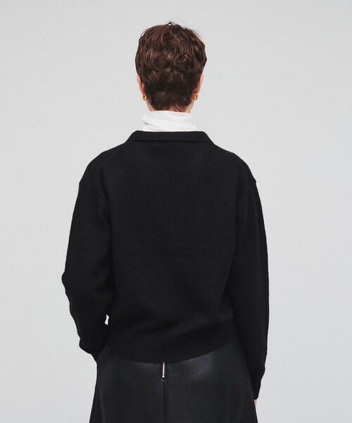 cloenc（クロエンス）の「◆【手洗い可】スキッパーニットプルオーバー（ニット/セーター・レディース・ライトイエロー系/ブラック/キャメル・02）」の17枚目の写真