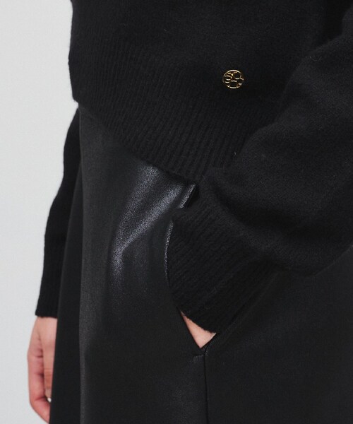 cloenc（クロエンス）の「◆【手洗い可】スキッパーニットプルオーバー（ニット/セーター・レディース・ライトイエロー系/ブラック/キャメル・02）」の18枚目の写真