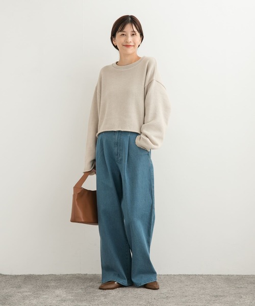 URBAN RESEARCH DOORS(アーバンリサーチドアーズ)の「裏起毛タックデニムパンツ(デニムパンツ・レディース・ブルー系その他/ワンウォッシュ・SMALL/MEDIUM)」の10枚目の写真