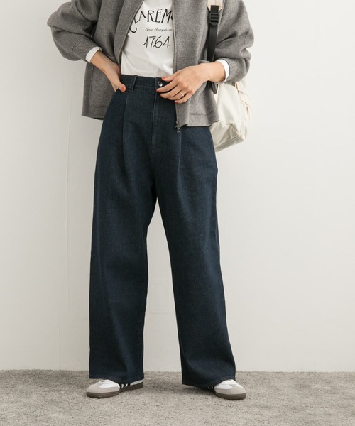 URBAN RESEARCH DOORS(アーバンリサーチドアーズ)の「裏起毛タックデニムパンツ(デニムパンツ・レディース・ブルー系その他/ワンウォッシュ・SMALL/MEDIUM)」の17枚目の写真