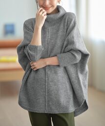 タートルネック ポンチョ ニット/セーター」に該当する