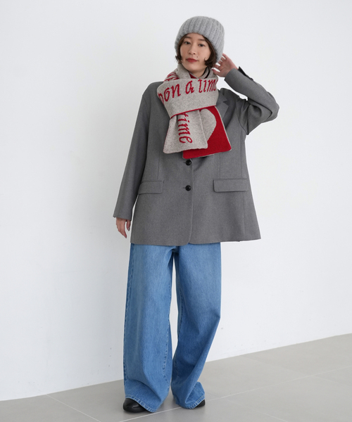 SLOBE citron.（スローブシトロン）の「《WEB限定》SLOBE citron. iconic マフラー（マフラー・レディース・グレー・FREE）」の2枚目の写真