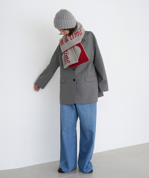 SLOBE citron.（スローブシトロン）の「《WEB限定》SLOBE citron. iconic マフラー（マフラー・レディース・グレー・FREE）」の4枚目の写真