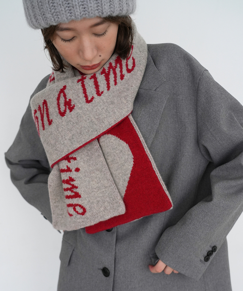 SLOBE citron.（スローブシトロン）の「《WEB限定》SLOBE citron. iconic マフラー（マフラー・レディース・グレー・FREE）」の6枚目の写真