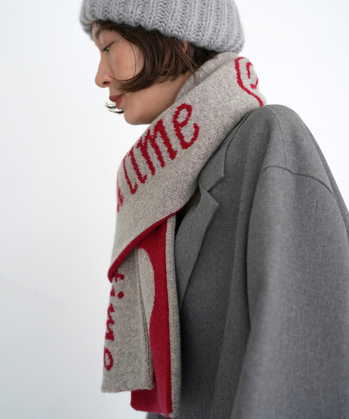 SLOBE citron.（スローブシトロン）の「《WEB限定》SLOBE citron. iconic マフラー（マフラー・レディース・グレー・FREE）」の7枚目の写真