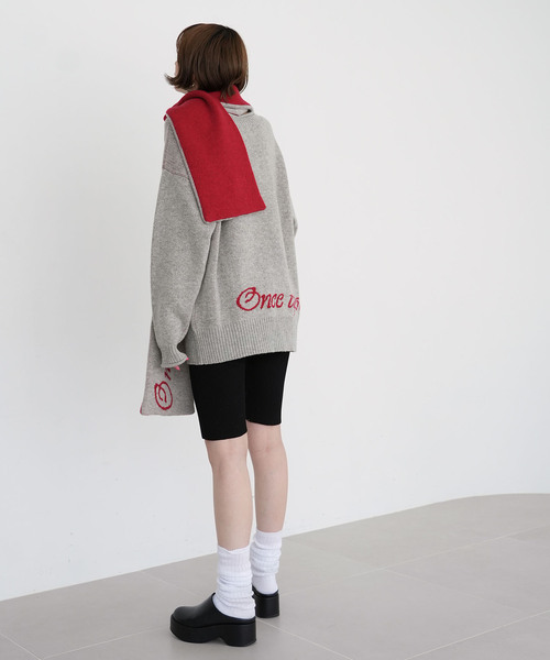 SLOBE citron.（スローブシトロン）の「《WEB限定》SLOBE citron. iconic マフラー（マフラー・レディース・グレー・FREE）」の12枚目の写真