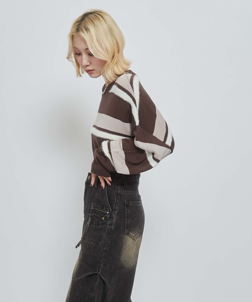 ENVYM(アンビー)の「ジップポイントタックルーズデニム(デニムパンツ・レディース・ブラック・SMALL/MEDIUM)」の2枚目の写真