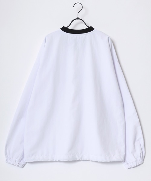 Mark Gonzales（マーク・ゴンザレス）の「MARK GONZALES ARTWORK COLLECTION/マークゴンザレス 別注 オーバーサイズ ユニフォームデザイン ゲームシャツ Vネック プルオーバー/トラックジャケット/アノラックジャケット/長袖/レディース メンズ（ナイロンジャケット・メンズ・ブラック/ホワイト/ライトグレー・M/L/XL）」の8枚目の写真