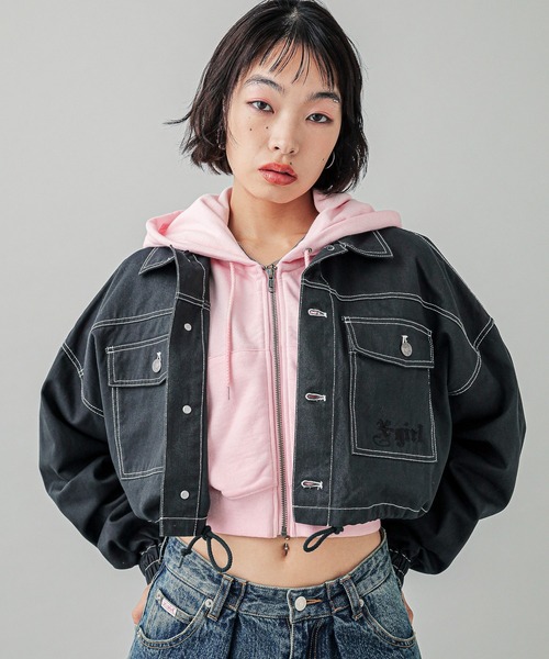 セール】2WAY CROPPED JACKET（ブルゾン）｜X-girl（エックスガール