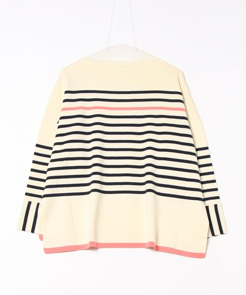 Q（キュー）の「パネルボーダーニット（ニット/セーター・レディース・ホワイト系/ブルー系・MEDIUM）」の16枚目の写真