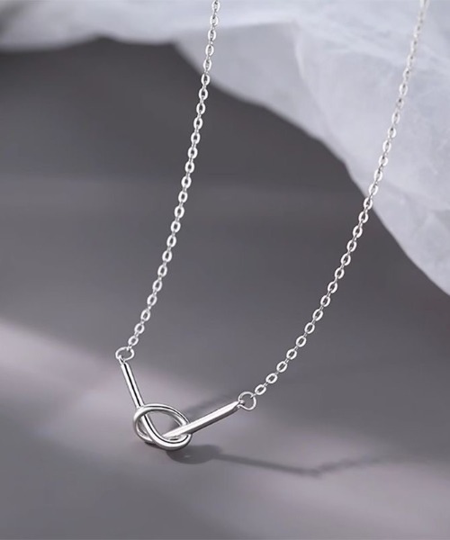 ゆ*ん様 シルバー 結び目デザイン ネックレス セール】結び目デザインネックレス（ネックレス）｜Coo+i