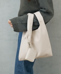 Actually | フェイクレザーマルシェバッグ ポーチ付き(ハンドバッグ)