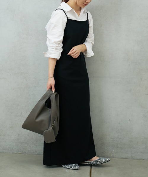 Actually（アクチュアリー）の「フェイクレザーマルシェバッグ ポーチ付き（ハンドバッグ・レディース・ライトグレー/ダークグレー/グリーン・フリー）」の14枚目の写真