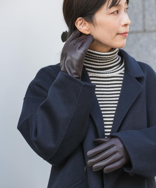 URBAN RESEARCH DOORS（アーバンリサーチドアーズ）の「レザーグローブ（手袋・レディース・ブラウン/ブラック・ONE）」の4枚目の写真