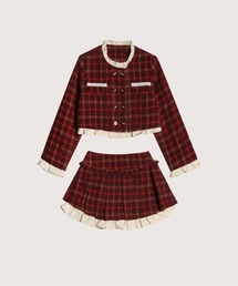 Vintage Plaid Down Jacket Set-Up/ヴィンテージチェック柄中綿ジャケットセットアップ