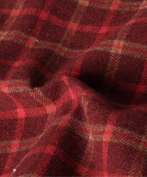 LA POMME petit（ラポミ・プチ）の「Vintage Plaid Down Jacket Set-Up/ヴィンテージチェック柄中綿ジャケットセットアップ（セットアップ・レディース・ブラウン/レッド・FREE/MEDIUM）」の5枚目の写真