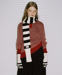 STRIPE RIBBED MUFFLER