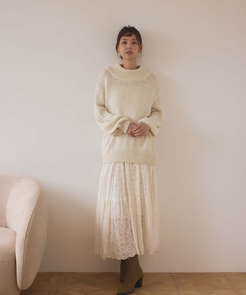 fifth（フィフス）の「レースティアードスカート（スカート・レディース・アイボリー/ブラック・M）」の8枚目の写真