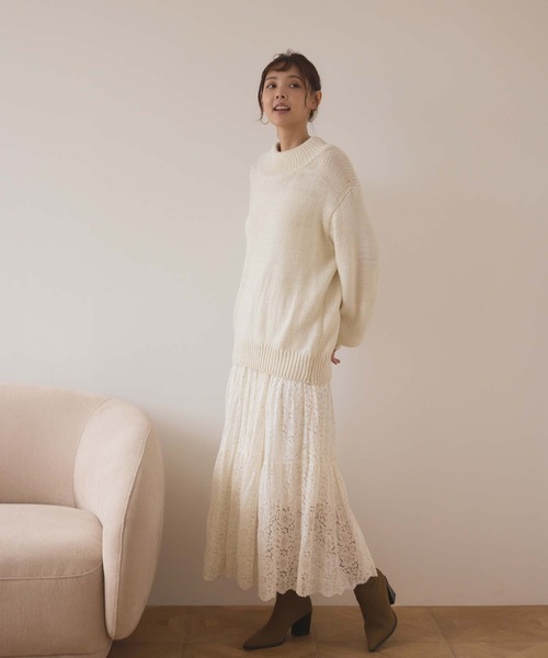 fifth（フィフス）の「レースティアードスカート（スカート・レディース・アイボリー/ブラック・M）」の9枚目の写真