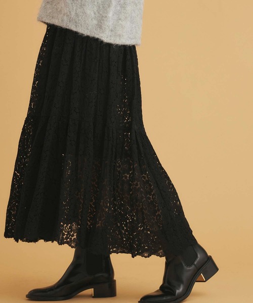 fifth（フィフス）の「レースティアードスカート（スカート・レディース・アイボリー/ブラック・M）」の10枚目の写真