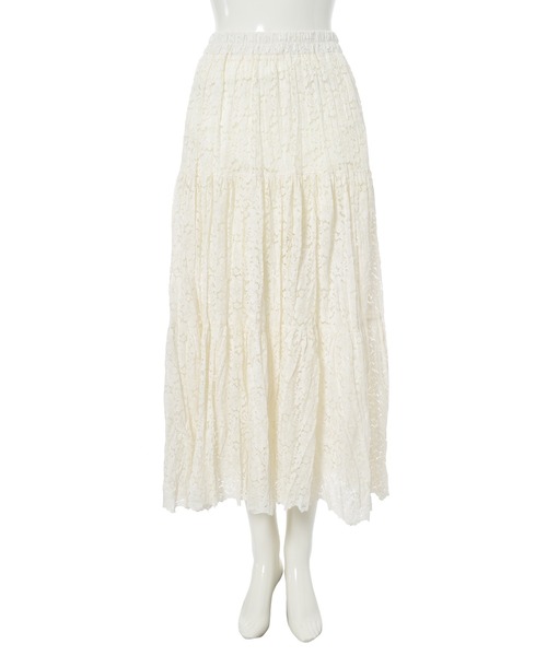 fifth（フィフス）の「レースティアードスカート（スカート・レディース・アイボリー/ブラック・M）」の20枚目の写真