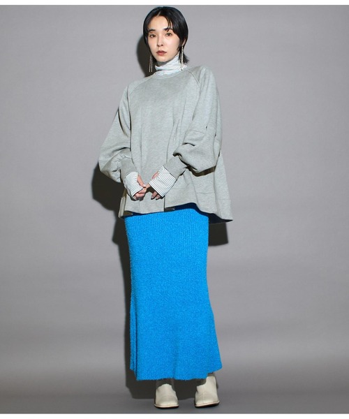 Settimissimo（セッティミッシモ）の「裏起毛 タック Aライン プルオーバー（スウェット・レディース・グレー/ブラック・FREE）」の12枚目の写真