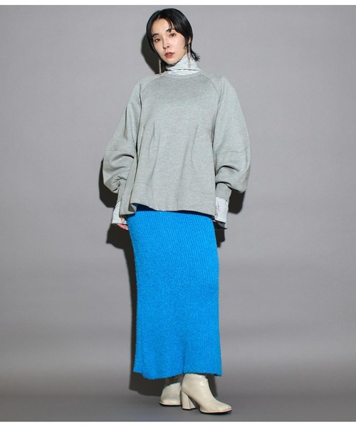 Settimissimo（セッティミッシモ）の「裏起毛 タック Aライン プルオーバー（スウェット・レディース・グレー/ブラック・FREE）」の11枚目の写真