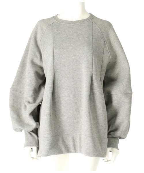 Settimissimo（セッティミッシモ）の「裏起毛 タック Aライン プルオーバー（スウェット・レディース・グレー/ブラック・FREE）」の5枚目の写真
