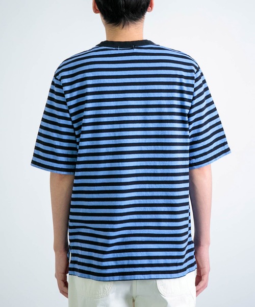 RINEN（リネン）の「[RINEN ] オーガニック天竺ボーダー 半袖クルーネック（Tシャツ/カットソー・メンズ・ホワイト系その他/ブルー系その他・3/2）」の12枚目の写真