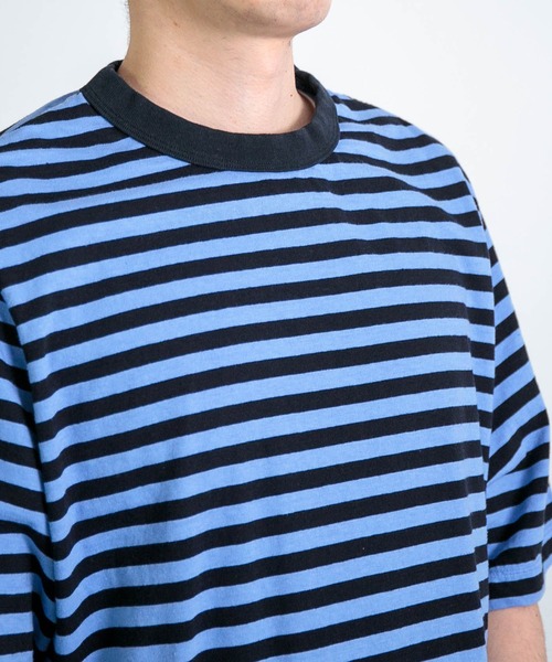 RINEN（リネン）の「[RINEN ] オーガニック天竺ボーダー 半袖クルーネック（Tシャツ/カットソー・メンズ・ホワイト系その他/ブルー系その他・3/2）」の13枚目の写真