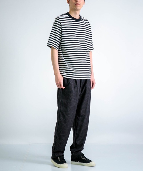 RINEN（リネン）の「[RINEN ] オーガニック天竺ボーダー 半袖クルーネック（Tシャツ/カットソー・メンズ・ホワイト系その他/ブルー系その他・3/2）」の9枚目の写真