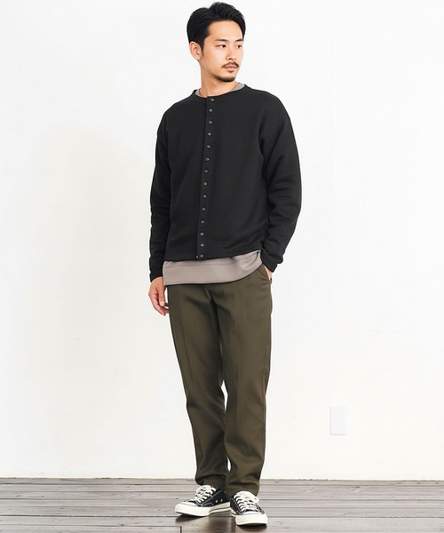 jiggys shop（ジギーズショップ）の「スナップボタン裏起毛カーディガン（カーディガン/ボレロ・メンズ・ブラック/チャコールグレー/ネイビー・SMALL/MEDIUM/LARGE/X-LARGE）」の16枚目の写真