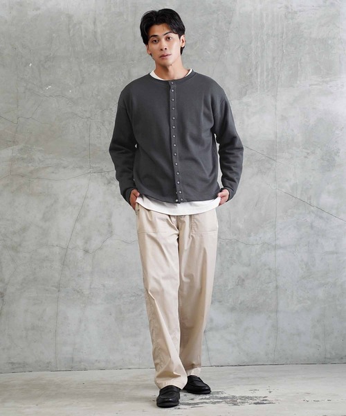 jiggys shop（ジギーズショップ）の「スナップボタン裏起毛カーディガン（カーディガン/ボレロ・メンズ・ブラック/チャコールグレー/ネイビー・SMALL/MEDIUM/LARGE/X-LARGE）」の21枚目の写真