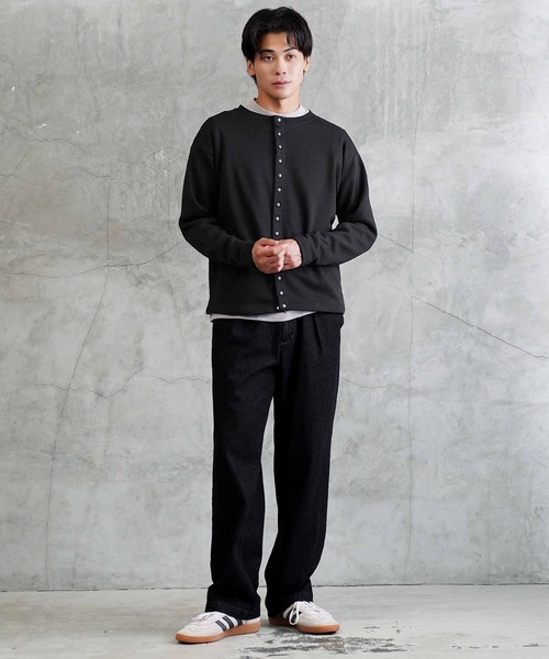 jiggys shop（ジギーズショップ）の「スナップボタン裏起毛カーディガン（カーディガン/ボレロ・メンズ・ブラック/チャコールグレー/ネイビー・SMALL/MEDIUM/LARGE/X-LARGE）」の19枚目の写真