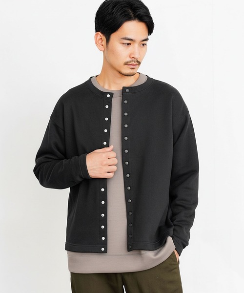 jiggys shop（ジギーズショップ）の「スナップボタン裏起毛カーディガン（カーディガン/ボレロ・メンズ・ブラック/チャコールグレー/ネイビー・SMALL/MEDIUM/LARGE/X-LARGE）」の20枚目の写真