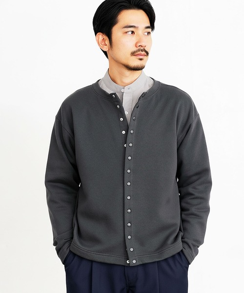 jiggys shop（ジギーズショップ）の「スナップボタン裏起毛カーディガン（カーディガン/ボレロ・メンズ・ブラック/チャコールグレー/ネイビー・SMALL/MEDIUM/LARGE/X-LARGE）」の22枚目の写真