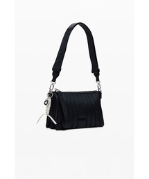 Desigual | 【チャーム付き】ステッチパネルミニショルダーバッグ(ボディバッグ/ウエストポーチ)