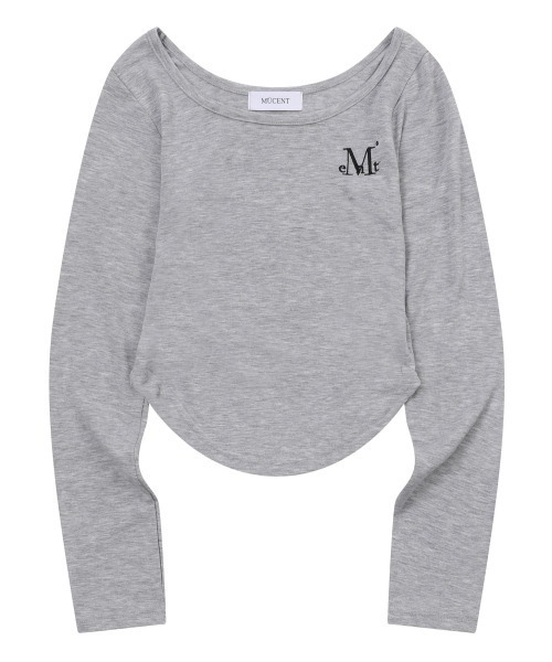 MUCENT（ムセント）の「【日本未発売/WEB限定】MUCENT(ムセント)/Uネック 裾ラウンド クロップド スリム カットソー/Asti Slim Unek Gulim Tee（Tシャツ/カットソー・レディース・グレー/ブラック/ホワイト・FREE）」の17枚目の写真